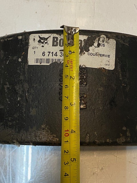 Bobcat 6714361 Axle Counterweight WF3 2D26 | 10-1/2" Wide 4-1/2" Deep 5" Tall