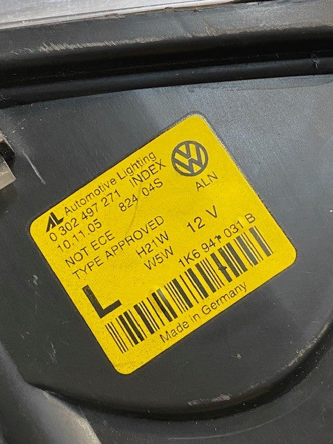Volkswagen Golf Jetta GTI Left Driver Side Headlight Lamp 0302497271, 1305235861