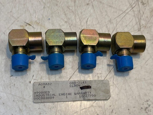 4 Quantity of 90-Degree Elbow Adapters for Caterpillar 003-2143 (4 Quantity)