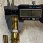 AB Ground Plug Valve 2-Way Brass Lever External Drain - MEASUREMENTS PICTURED