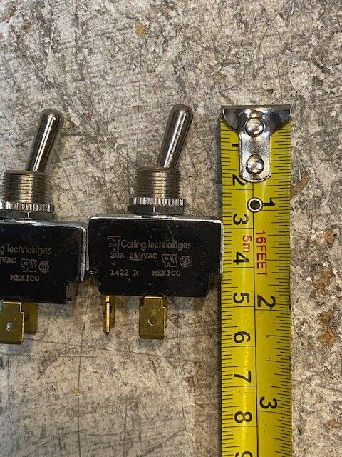 3 Quantity of Carling Technologies 1422R Toggle Switches 20A 250VAC (3 Qty)
