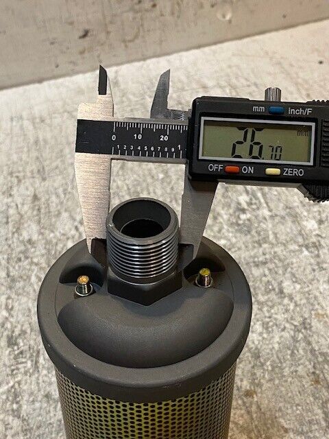 Air Exhaust Automuffler 27mm Thread 16mm ID 79mm OD 7-1/4" Tall 3-1/4" W