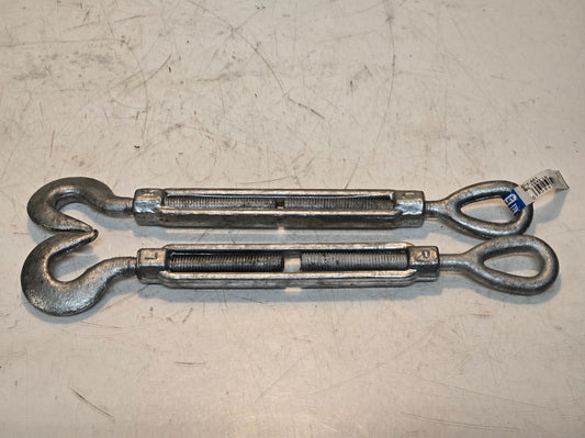 2 Quantity of Stanley National Hardware N177-501 Turnbuckles 1/2"x6" (2 Qty)