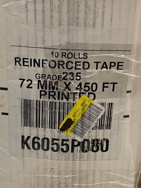 3 Boxes of Central Reinforced Tape 27 Rolls 3inx450ft Grade 260 & 235 72mmx450ft