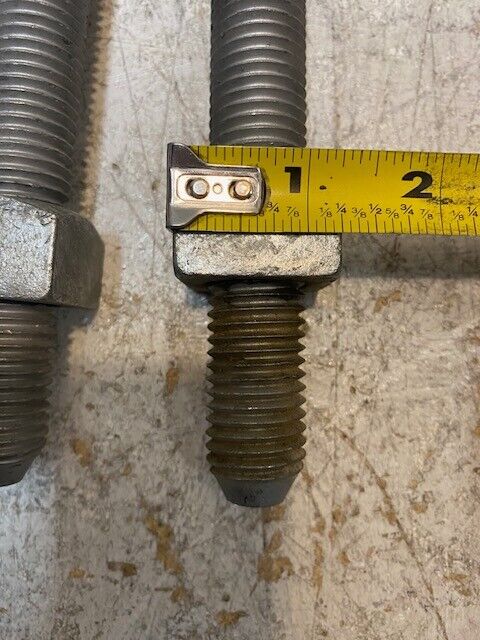 2 Quantity of Square Head Machine Bolts w/ Nuts 7/8" x 17" (2 Quantity)