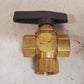 1/2" Female NPT Panel Mount Diverting Brass Valve