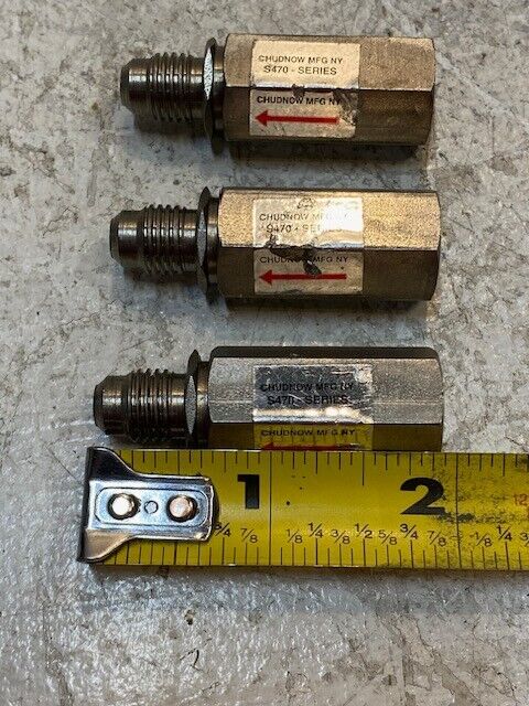 3 Qty of Chudnow MFG NY S470 - Series Check Valve Backflow Preventers (3 Qty)