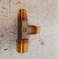 7 Quantity of Compression Brass Tee Fittings 3/8"x3/8"x1/2" (7 Qty)