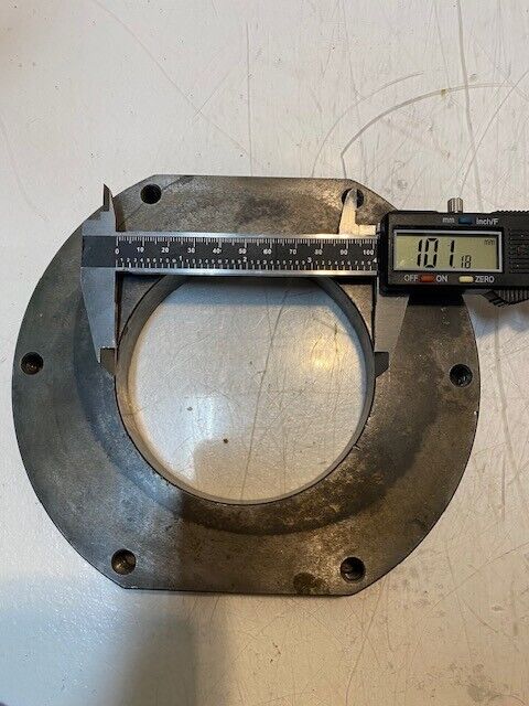 6-Hole Steel Flange 5392-11 | 7-3/16" L 6-7/16" W 101mm Bore 19mm Thick