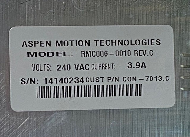 Aspen Motion Technologies Drive Motor Controller Model RMC006-0010 | 240VAC 3.9A