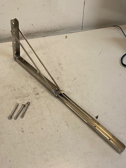 (3 Quantity) AOLISHENG Pair of 24 Inch Folding Shelf Brackets (6 Quantity Total)