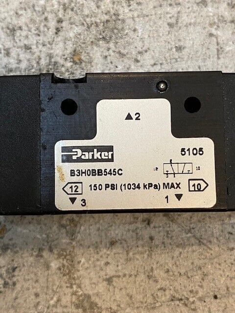 Parker Solenoid Valve B3H0BB545C 150 Psi