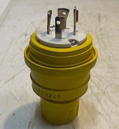 Eaton L16-20P Yellow Flanged Locking Plug Outlet Receptacle 20A 480V.30 GRND