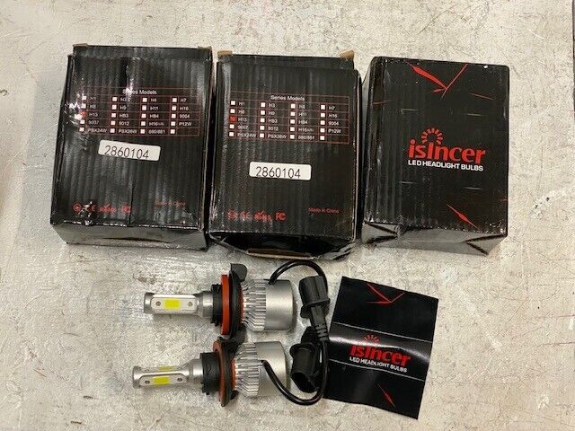 3 Packs of 2 Islncer LED Headlight Bulbs 2860104 Model H13 (6 Lights Total)