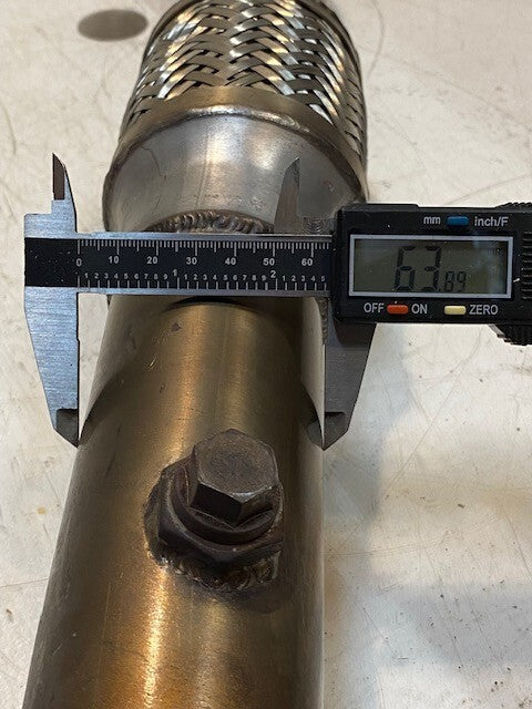 JAGCO Exhaust Pipe 28" Long 4-3/4" Tall 58mm ID 64mm OD