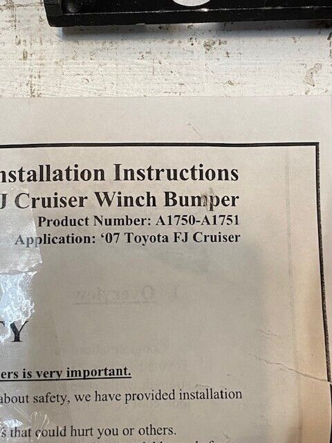 Brackets/Hardware for Fab Fours FJ Cruiser Winch Bumper A1750-A1751 (See Desc)