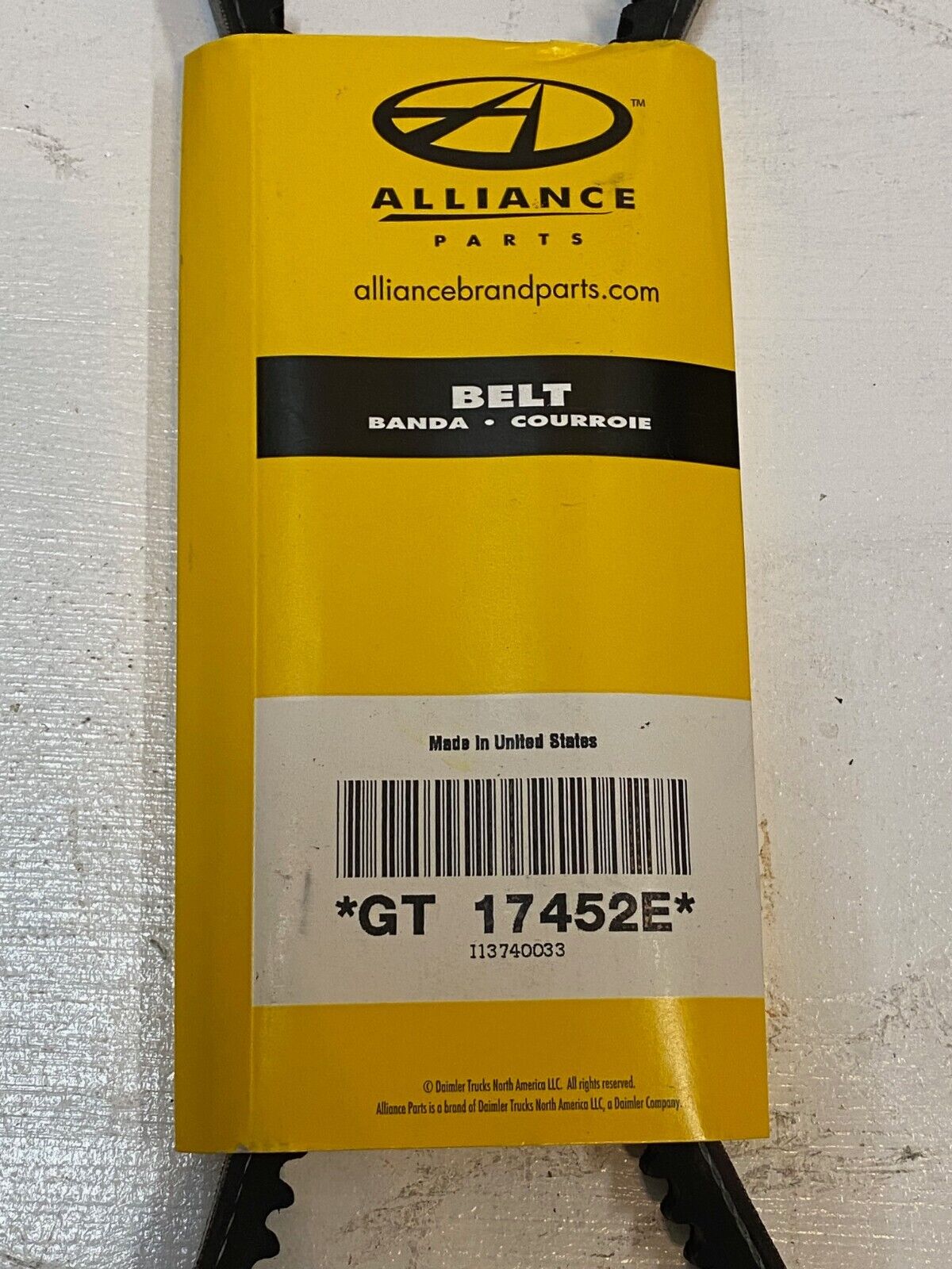 4 Qty of Alliance 1/2" Belt GT 17452E, I13740033, 1514SS (4 Quantity)