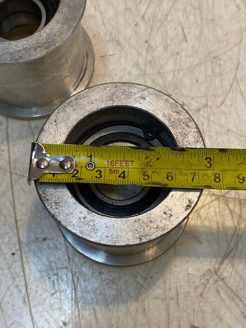 3 Quantity of Idler Pulleys with Peer 9R16 Bearings 2-3/8" L 2-7/8" Dia (3 Qty)