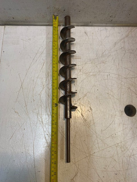 Metal Conveyor Screw Auger Shaft Industrial Part 6-Spirals 18" Long 2-1/4" Dia.