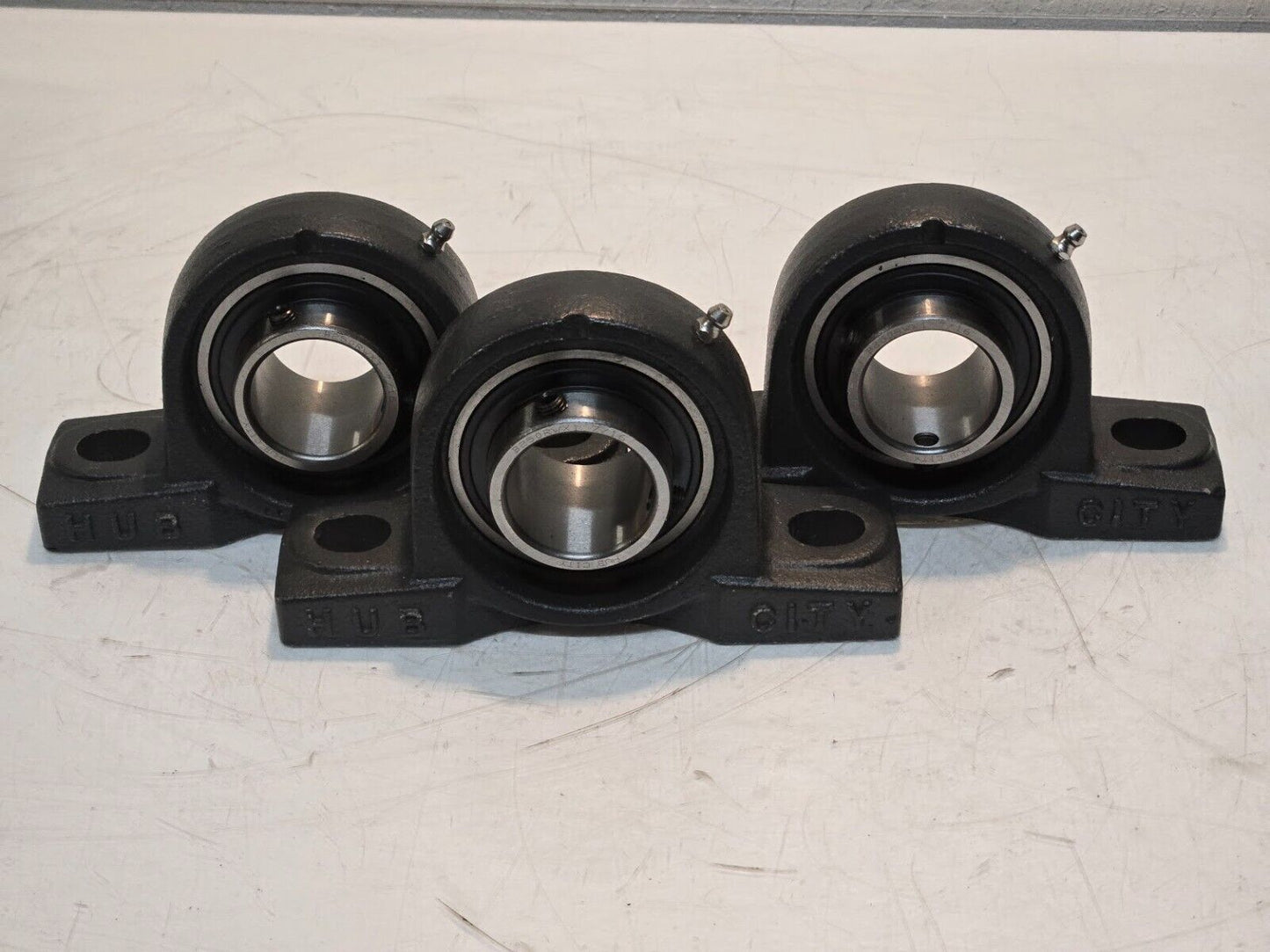 3 Quantity of Hub City Pillow Block Mounted Ball Bearings B250RWX1 7/16" (3 Qty)