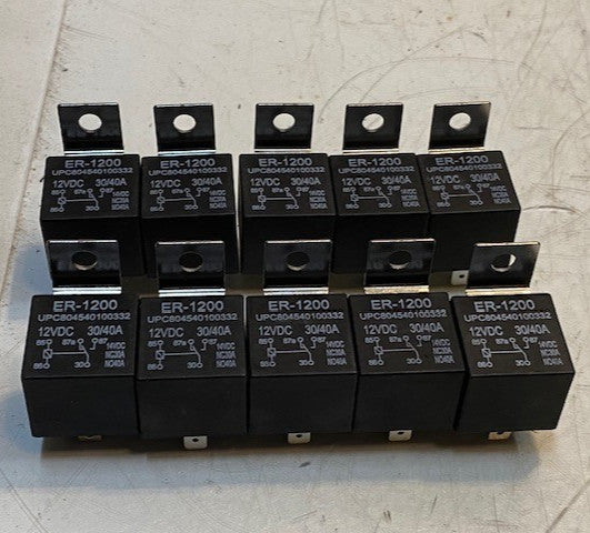 10 Qty of ER-1200 Automotive Power Relay UPC804540100332 | 12VDC 30/40A (10 Qty)