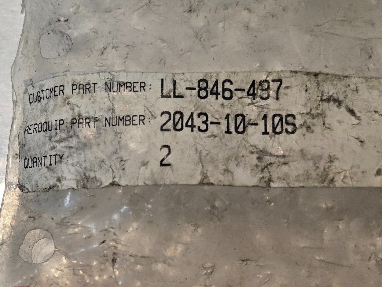 2 Quantity of Aeroquip Hose Adapters 2043-10-10S | LL-846-437 (2 Quantity)