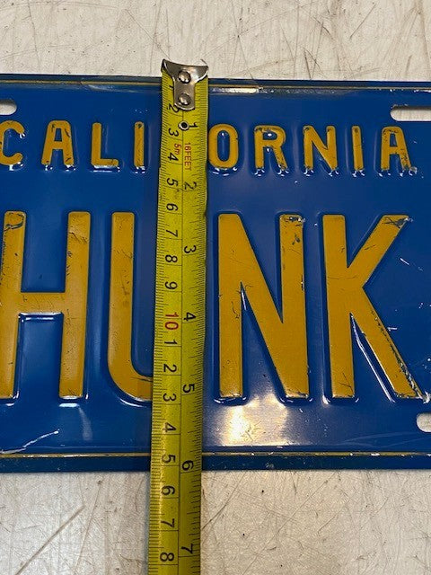California Hunk License Plate RCA Columbia Pictures Home Video 32523