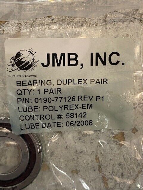 18 Quantity of JMB Inc Bearings ME-1102DL | 0190-77126 Rev P1 | 58142 (18 Qty)