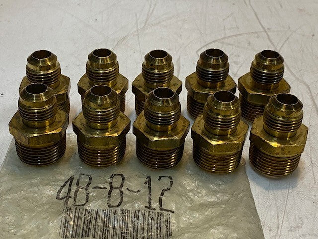 10 Quantity of Brass Craft 48-8-12 Flare X MIP Union 1/2" x 3/4" (10 Quantity)