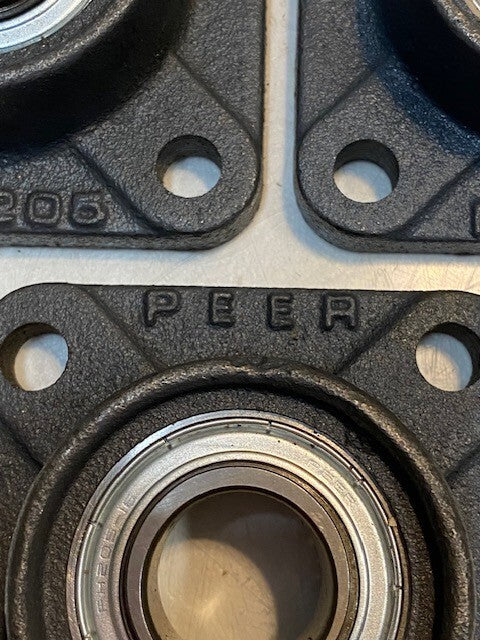 3 Quantity of PEER 4-Bolt Flange FS205 Insert Bearings FH205-16 (3 Quantity)