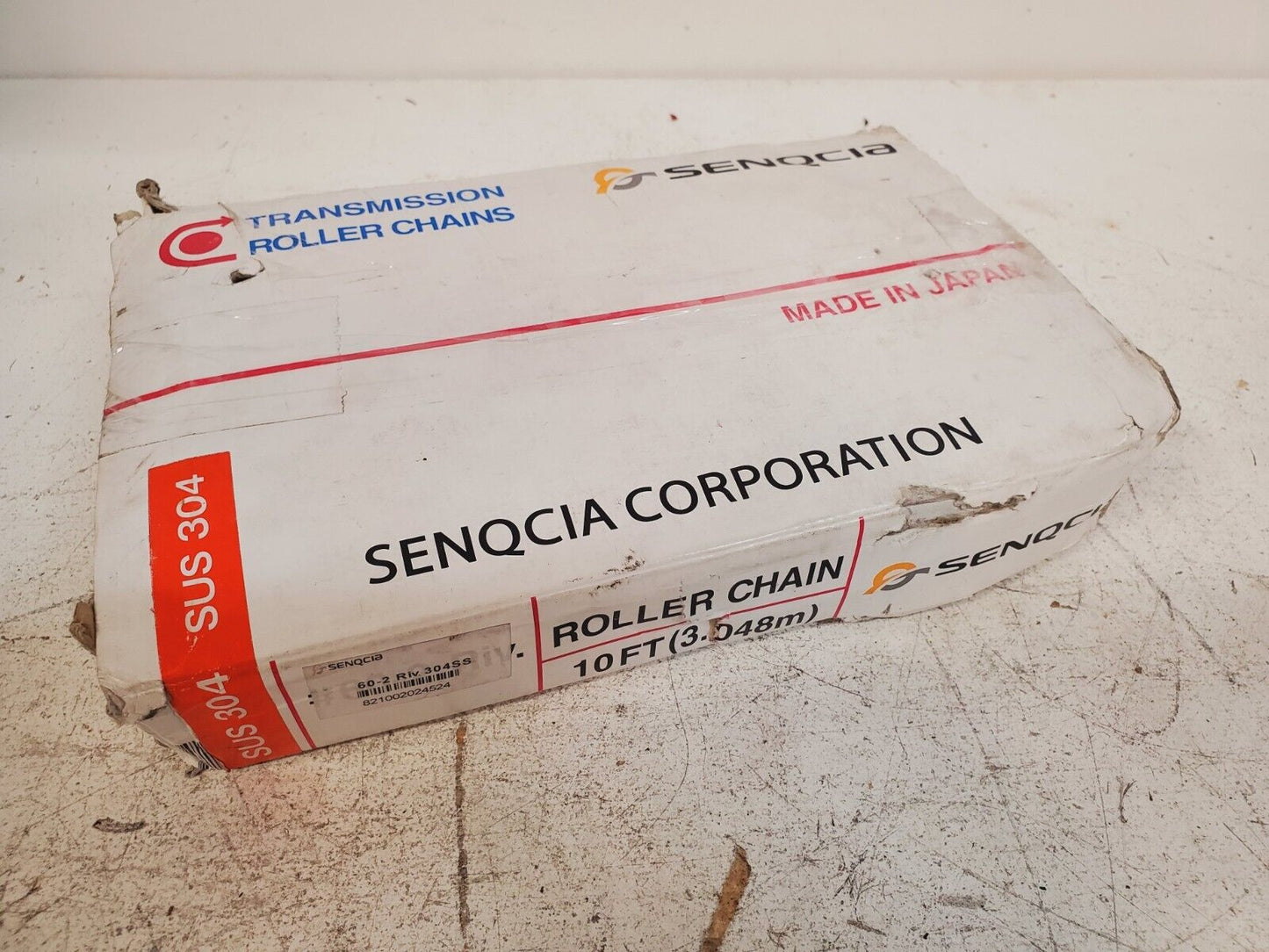 Senqcia Transmission Roller Chains SUS 304 10Ft 304SS