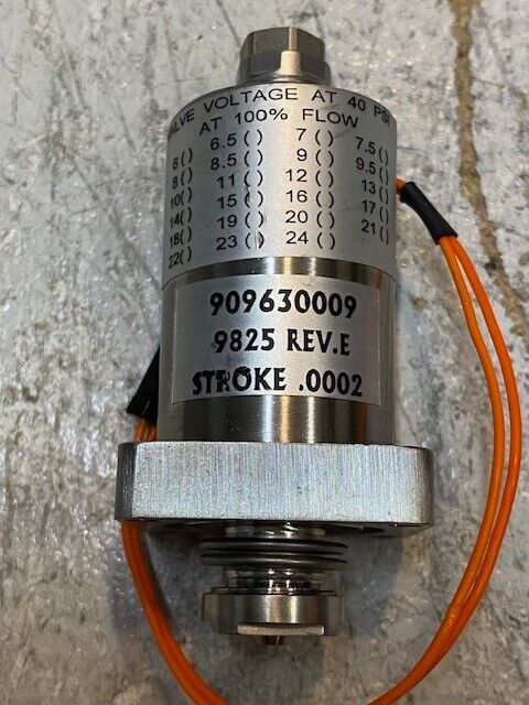 Valve Voltage 40Psi 909630009 | 9825 REV.E | Stroke .0002