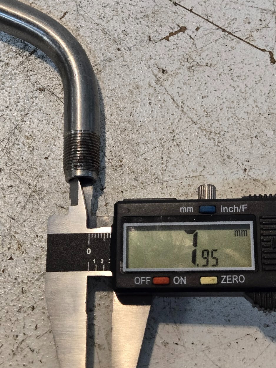 Harris 2393-3F 15" Stainless Steel Tip Tube