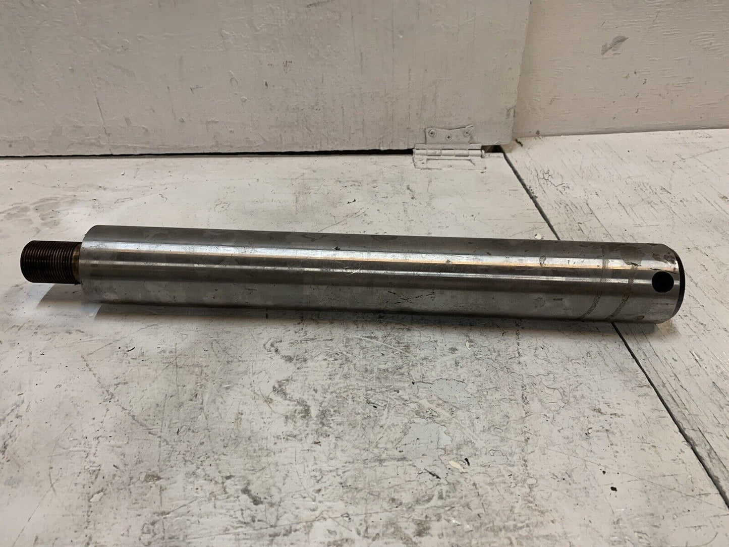 20” Long Backhoe Pin with Threaded 33mm End | 2.5” Diameter