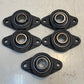 5 Qty of PEER 2-Bolt Flange FT206 Insert Bearing FH206-18 | 28mm Bore (5 Qty)