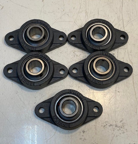 5 Qty of PEER 2-Bolt Flange FT206 Insert Bearing FH206-18 | 28mm Bore (5 Qty)