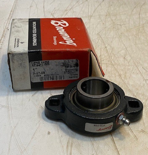 Browning VF2S-116M 2-Bolt Flange Block Mounted Bearing VS-116 | 25mm Bore