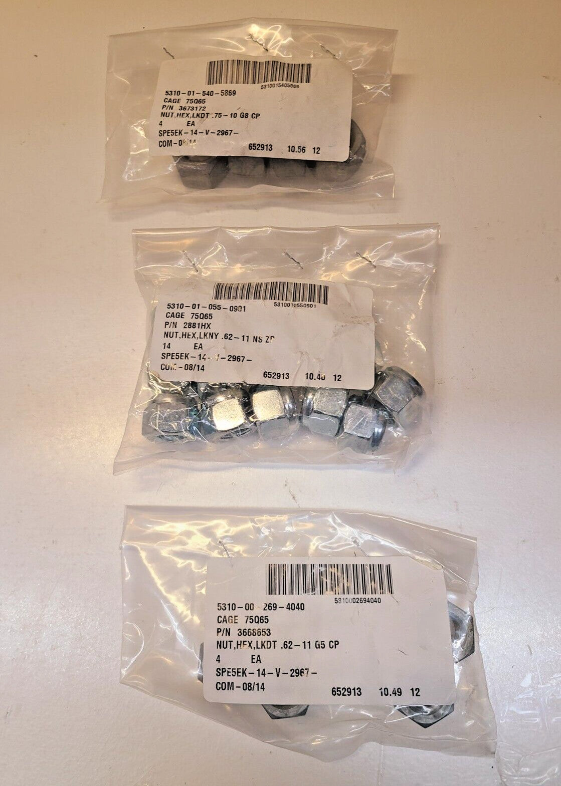 22 Qty. of Lock Nuts 3668653 | 3673172 | 2881HX (22 Qty)