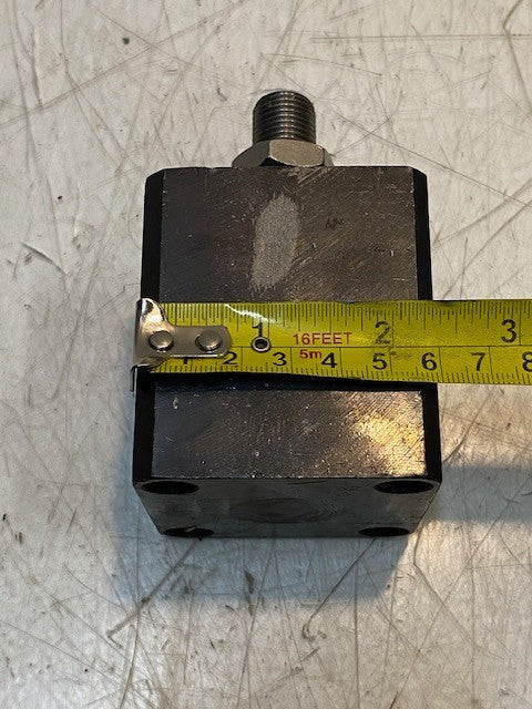 Hydraulic Block Cylinder 2-5/8" x 2-1/4" 16mm Thread 11mm Side Holes