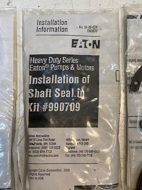 3 Quantity of Eaton 990709 Type Pump and Motor Shaft Seal Kits (3 Quantity)
