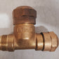 2 Qty. of Mueller Brass Service Tee 110 CTS Ends 3/4 x 3/4 x 1 | H-15381 (2 Qty)