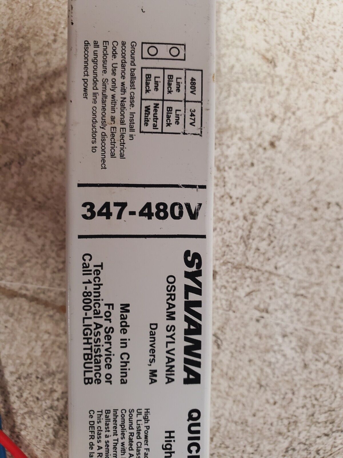 Sylvania Fluorescent Ballast QHE 2x54T5HO/347-480 PSN HT