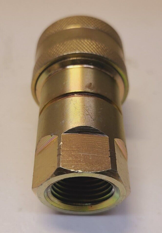 2 Quantity of Brass Hydraulic Quick Connect Hose Couplings 3/4" (2 Qty)