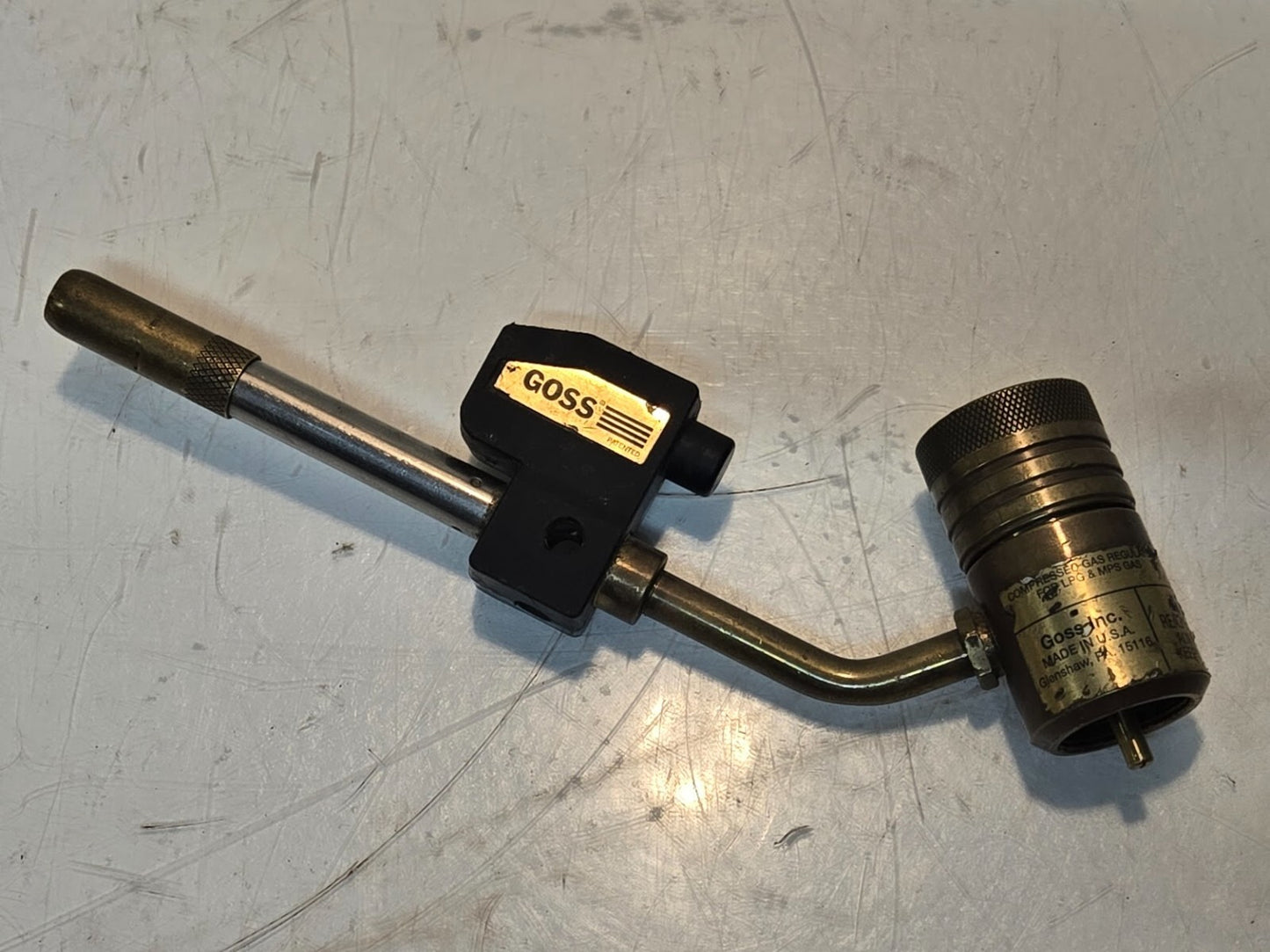 Goss GP 360L 3 07 Propane Hand Torch | Compressed Gas Regulator for LPG & MPS