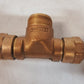 2 Qty. of Mueller Brass Service Tee 110 CTS Ends 3/4 x 3/4 x 1 | H-15381 (2 Qty)