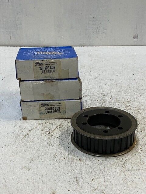 3 Qty of Martin Sprocket & Gear Inc. 26H100 SDS Timing Pullies (3 Quantity)