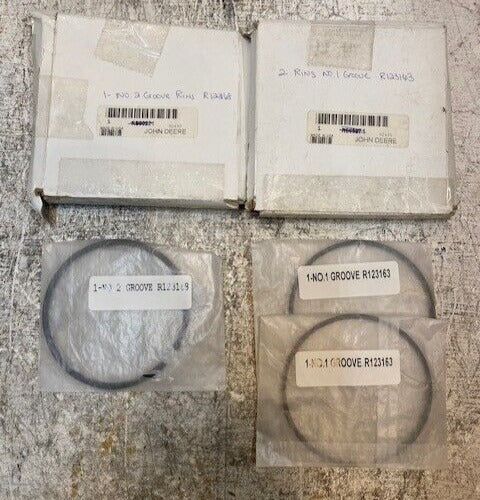 John Deere Piston Ring Kit No. 1 Groove R123163 (2) & No. 2 Groove R123168 (1)