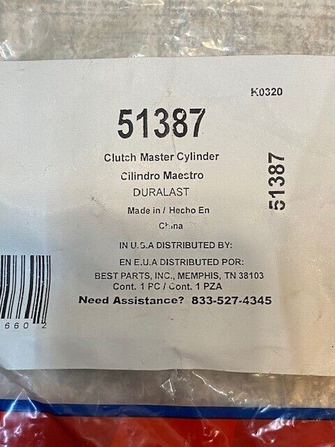 3 Quantity of Duralast 51387 Clutch Master Cylinders 2175-16321 (3 Quantity)