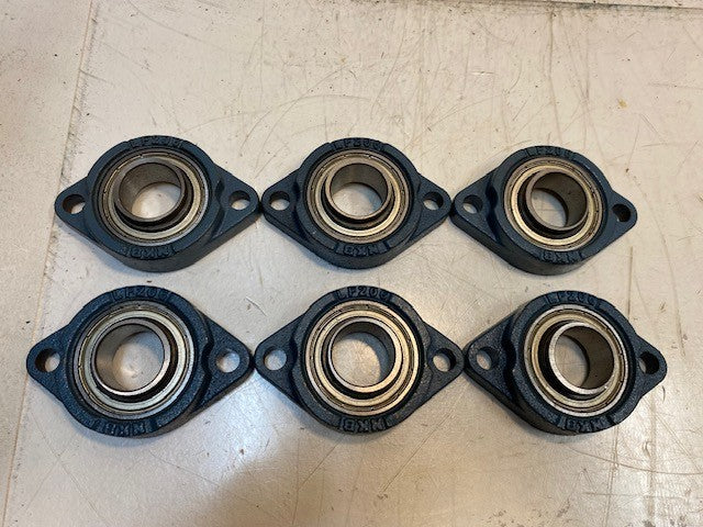6 Quantity of NKB 2-Bolt Flange Bearings LF206 SB206-20 31mm Bore (6 Qty)