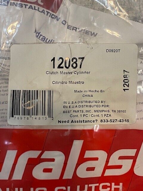 Duralast 12087 Clutch Master Cylinder